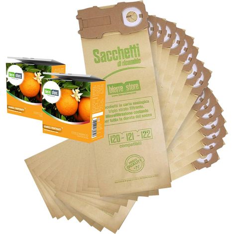 Sacchetti folletto vk 121 vk 122 vk 120 16pz granuli arancio compatibili