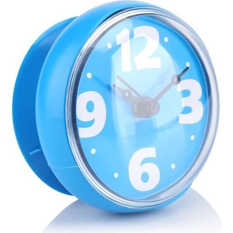 1 Horloge murale, Étanche, Ventouse, Design contemporain, Salle de bain, Cuisine (1/4)