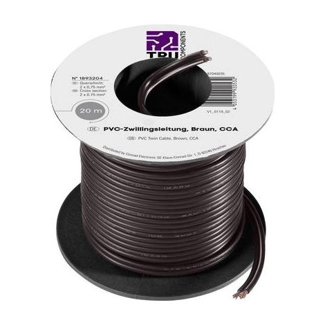 Fil de câblage TRU COMPONENTS TC-7572816 0.75 mm² marron 20 m C025711 (1/2)