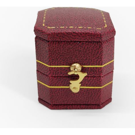 Boîte à bagues vintage bijoux présentoir organisateur boîte sortie en cuir PU(rouge) (1/5)