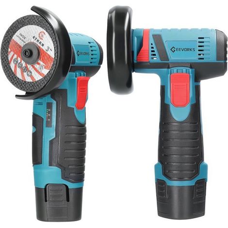 Meuleuse D'angle - 12 V - 19500 Tr/min - Pour Carrelage Bois Pierre Acier - 75 Mm - 894 G (1/5)