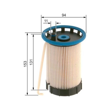 Insert de filtre à carburant - F026402248 - BOSCH (1/5)