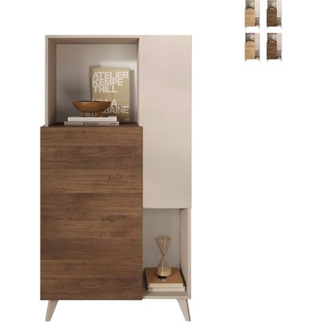 Aparador 2 puertas, 2 nichos y 2 estantes L80 cm - MALA