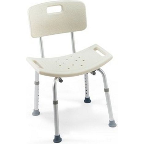 Sedia da doccia/sgabello con schienale - Altezza regolabile (1/5)
