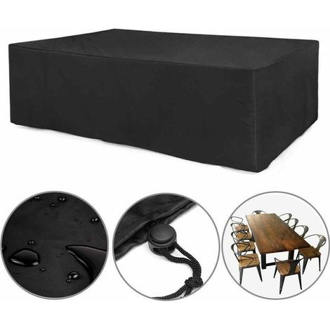 Funda rectangular para muebles de jardín, mesa, sillas y sofá - Impermeable - 170x94x70 (1/5)