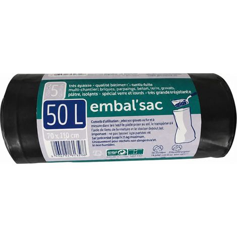 Müllbeutel für Schutt 50l x5 0pg05568 (1/2)