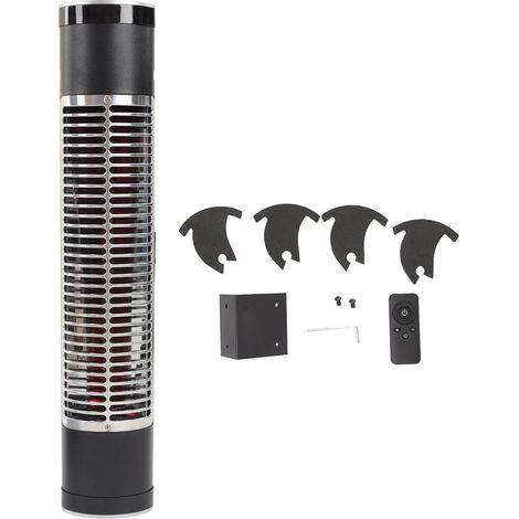 Radiateur électrique mural pour terrasse avec télécommande, tube métallique, usage intérieur/extérieur, prise UE 220-240V (1/5)