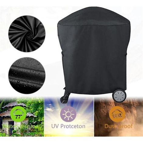 Housse ronde pour barbecue de 76 cm (30 pouces), petite housse pour fumoir, housse robuste et imperméable pour barbecue d'extérieur (1/3)