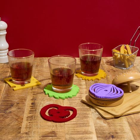 Lot de 6 Dessous de Verre - COOK CONCEPT - Empilables - Multicolores (1/5)