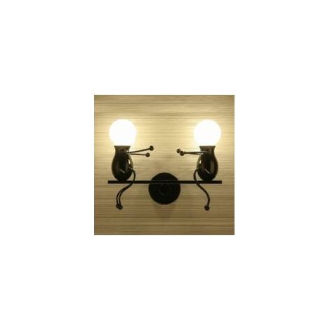 Applique bambino di metallo e ferro – Socket E27 – Lunghezza 330 mm, Altezza 260 mm, Profondità 190 mm – Illuminazione moderna decorativa (1/5)