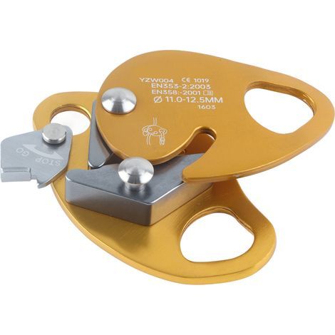 Discensore autobloccante per corde da 11-12,5 mm, anello di assicurazione per arrampicata e soccorso (1/5)