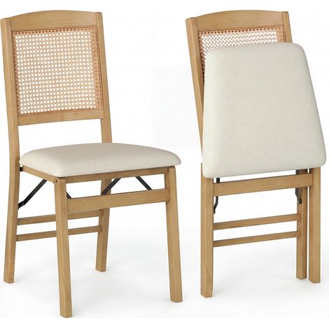 COSTWAY Sedia Da Pranzo Cucina Ufficio Senza Ruote Imbottita Sedia Da Ufficio Ospiti Economico Sedia Scrivania Schienale Ergonomico Pieghevole Comoda Seduta I (1/5)