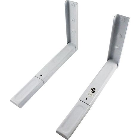 WURKO soporte microondas 40 kg b40gs , Soporte de pared para microondasCarga máxima 40 kgContiene 2 brazos con prolongación , tornillos y tacos de montajeMetal esmaltad (1/2)