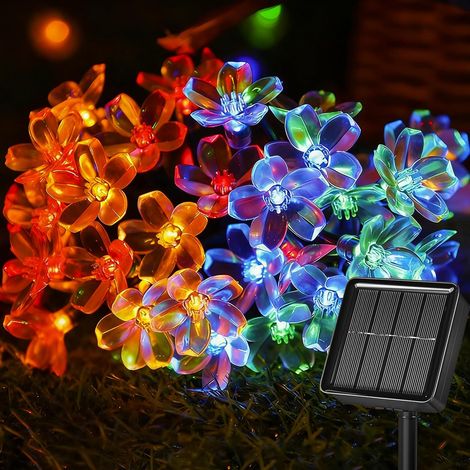Guirlande Lumineuse Solaire Fleur Jardin, 10M 100LED Etanche IP65 Lumières Florales 8 Modes Guirlande Lumineuse Extérieure pour Jardin Patio Balcon Fête Mariage Patio Noël (1/5)