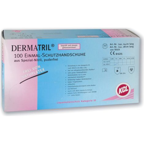 Honeywell Einweghandschuh Dermatril L 741, Gr. 9, Box a 100 Stück (1/5)