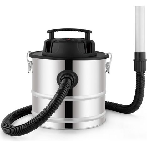 Brigros White - Aspiracenere Professionale Potenza 800W, Aspirapolvere Aspira Cenere con Filtro Interno Hepa e Tubo Aspirante Flessibile, Capacità Serbatoio 18 lt, Pulizia Camino, Stufa, Pellet (1/5)