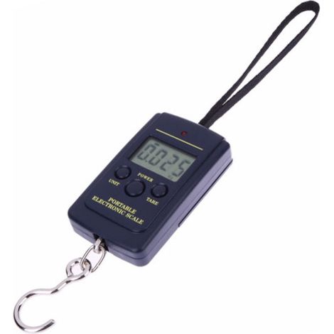 Balance de poisson numérique 40 kg Balance électronique portable Crochet à suspendre avec écran LCD rétroéclairé pour la chasse, la pêche, la cuisine postale, (1/5)