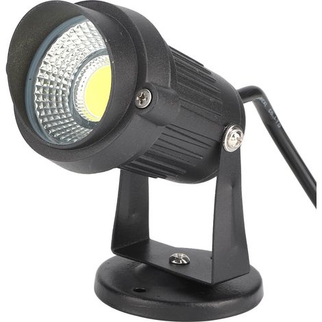 Spot jardin aluminium 5W COB LED 1M câble IP65 étanche éclairage paysager extérieur pour pelouse terrasse cour (1/5)