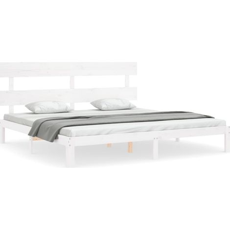 Maison Exclusive - Estructura cama de matrimonio con cabecero mad
