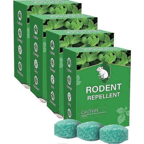 4 piècesBoules répulsives efficaces contre les rats et les souris, appâts pour pièges à rats et souris, boules antimites, comprimés anti-rongeurs pour la lutte contre les rongeurs en intérieur et en e (1/5)