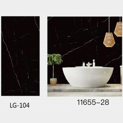 TrAdE Shop Traesio - Pannello Adesivo Effetto Marmo Nero Pareti Paraschizzi 300 X 60 Cm Stanza Cucina - (1/3)