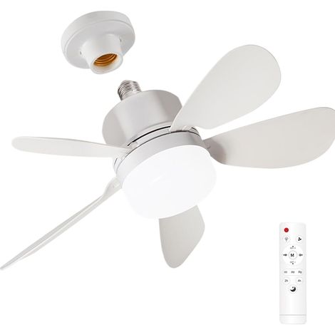 Deckenventilator – Energiesparende LED-Beleuchtung Leise, Helligkeit einstellbar, mit Fernbedienung, geeignet für Büro, Restaurant oder Zuhause (1/4)