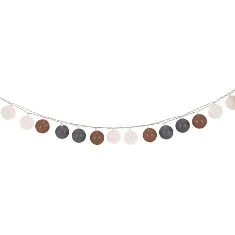 Guirlande lumineuse 20 boules AMICI coloris gris/blanc/brun (1/4)