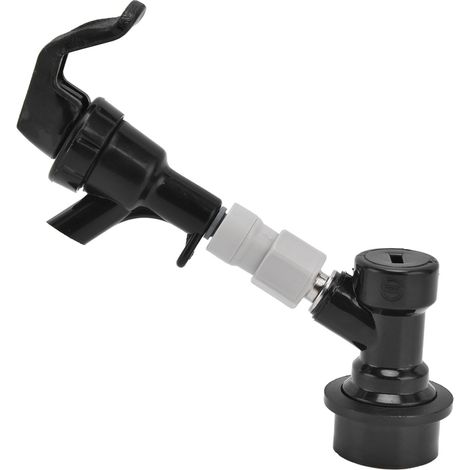 Robinet à Bière Portable Noir en Plastique pour Pique-nique Barbecue en Extérieur