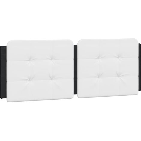 Kopfteil-Kissen "Zadar" Weiß und Schwarz 140 cm Kunstleder vidaXL