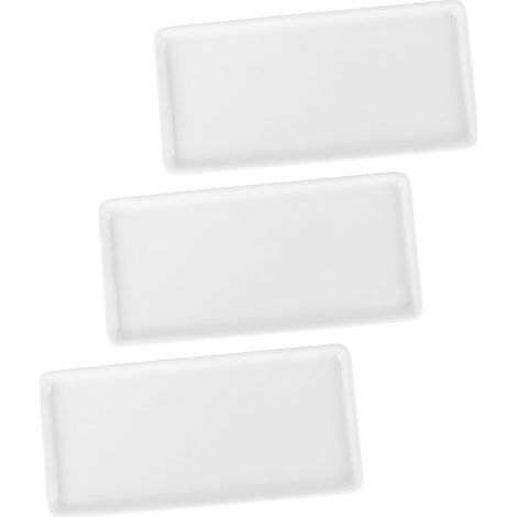 3 Pièces Plateau de Salle de Bain Céramique de Petit Plateau Rectangulaire pour Rangement Décoratif et Pratique Design Dérapant et Facile à Nettoyer pour Cosmétiques Tasses et Plus'-'- (1/5)