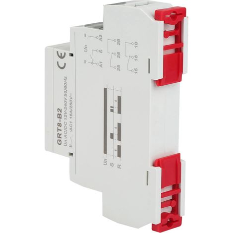 GRT8-B2 Mini-Einzelfunktions-Steuer-Zeitrelais für DIN-Schiene, AC/DC 12V-240V (1/5)