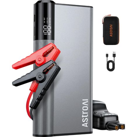 Booster Batterie Voiture 8000A, Démarreur de Batterie de Voiture  Alliage Aluminium Dissipation Thermique Stable (1/5)