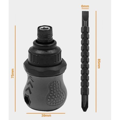 Destornillador Phillips mini con trinquete telescópico: herramienta de reparación versátil para el hogar y la electrónica, 1 unidad.