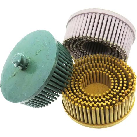 Scheibenbürste für elektrische Bohrmaschinen, Diamantschleifmittel, 5 cm Zyklonnadelbürste, Entgratungs-, Polier-, Rostentfernungs- und Reinigungsbürste (1/5)
