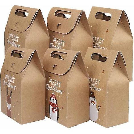6 sacs en papier de Noël