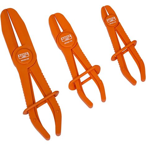 Attrezzo idraulico Bahco set 3 pezzi ganasce lisce manici ergonomici