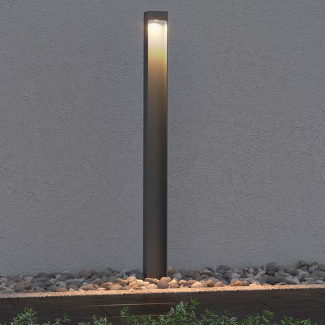 Mai & Mai Stehleuchte Außenleuchte 6x6x80cm IP65 Wegeleuchte Außen  Außenpollerleuchte für Garten, 3000K Stehlampe Gartenlampe  Außenlampe Standleuchte Sandgrau dunkel 5W BaldersLights