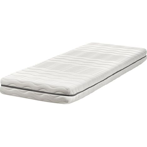 Materasso singolo 80 x 200 cm Memory Foam Imbottitura Poliestere Sfoderabile Bianco Jolly