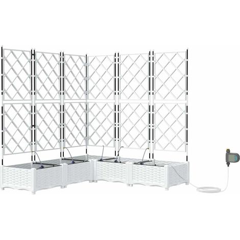 Maison Exclusive - Garten-Pflanzgefäß 5 pcs Weiß 120 x 120 x 126