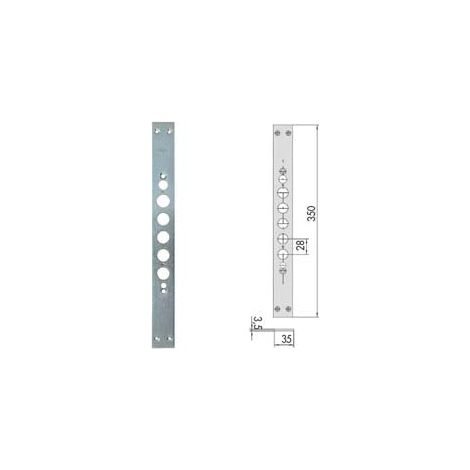 Contropiastra per serrature porte blindate serie 17515 06221 10 - mm.350 (06221100)