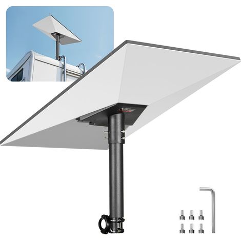 VEVOR Starlink RV Ladder Mount, 360°Adjustable Angle Mounting Standard Gen 3 Pipe Kit, Heavy-Duty Steel Extra Short Starlink RV Ladder Adapter, Compatible with Gen3 and V3, Easy to Assembly, Black (1/5)