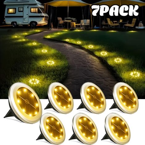 Éclairage de sol solaire extérieur composé de 56 LED et de 5 groupes de 40 LED chacun. Blanc chaud-AquaForge (1/5)