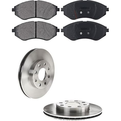 KIT FRENI ANTERIORI compatibile con DAEWOO KALOS (KLAS) - DISCHI + PASTIGLIE OEM: FDB1699 / 18166 /SOSTITUZIONE DIRETTA/BASSA POLVERE/SILENZIOSO