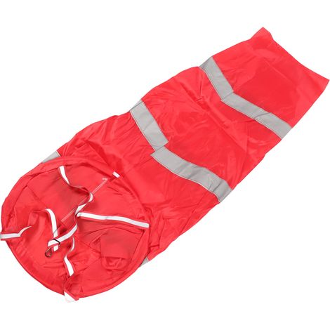Manche à air légère et résistante en polyester, 100 cm, réfléchissante, pour mesurer la direction du vent en extérieur, idéale pour l'agriculture et l'industrie. Couleur rouge. (1/5)
