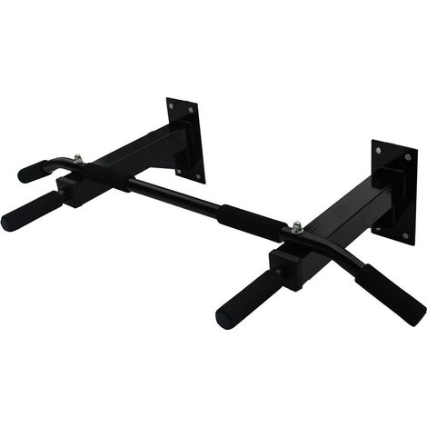 Wand-Klimmzugstange 94x53 cm aus schwarzem Eisen, platzsparend – MEUBLIV (1/5)