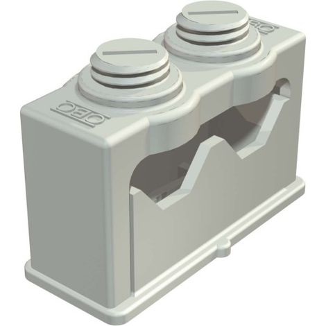 OBO Bettermann Abrazadera ISO de sujeción para 2 cables 6-16mm poliestireno gris claro RAL 7035, 2107015