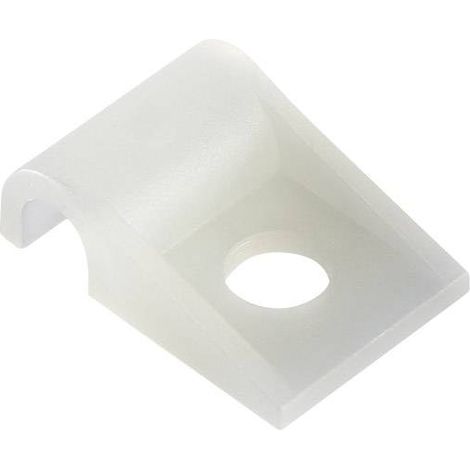 TRU COMPONENTS TC-WH4203 Embase de fixation vissable 1593112 Plage de Ø du faisceau 4.40 mm (max) naturel 1 pc(s) S029951