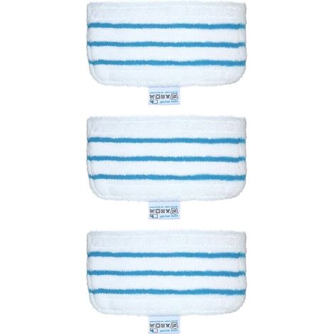 Paquet de 3 tampons de vadrouille de remplacement pour Black + Decker Steam FSM1610/ FSM1630, accessoires de tampons de vadrouille lavables (1/5)