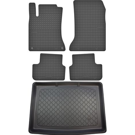 Juego de alfombrillas de goma para coche y alfombrilla para maletero para Mercedes Clase B W246 (de octubre de 2011 a diciembre de 2018).