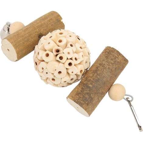 Jouets à mâcher pour perroquets, jouets à mordiller en bois tendre, jouets à suspendre légers pour réduire l'anxiété des oiseaux (1/3)